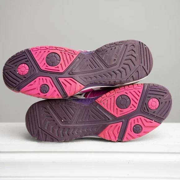 Asics Gel Resolution 6 Tennis Shoes Womens 9.5 Pink Purple Performance Sneakers - Picture 6 of 6